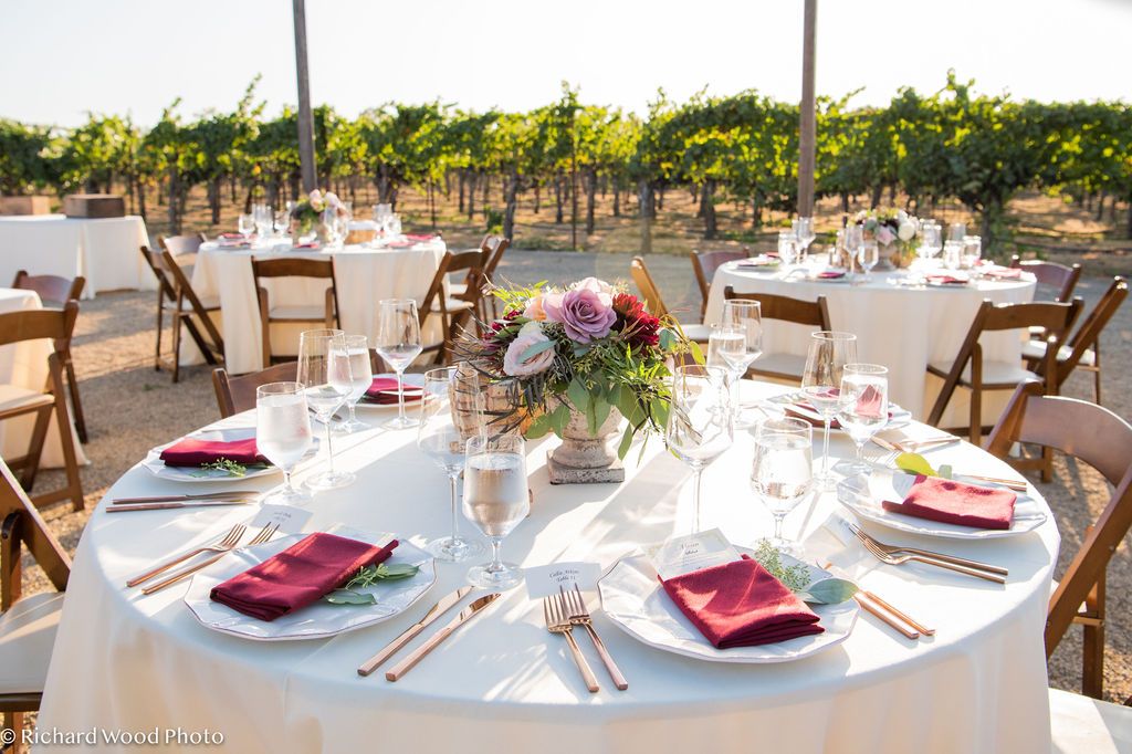 circle wedding reception tables