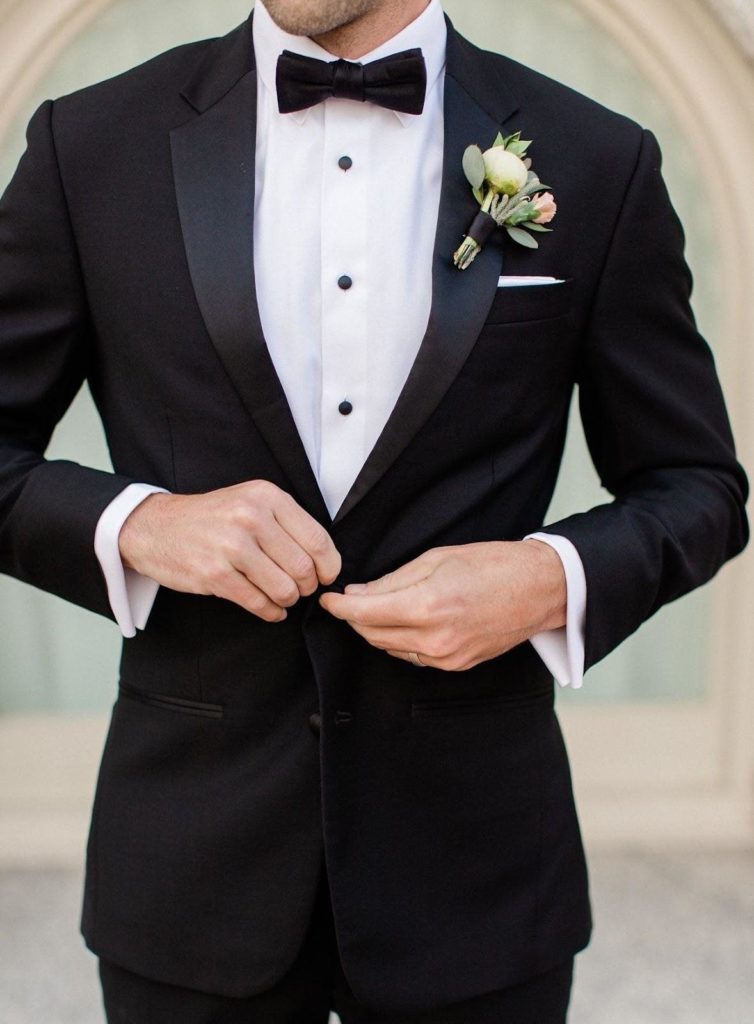black tie suit for mens wedding attire ideas