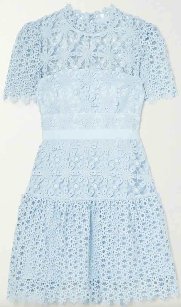 Self-Portrait Guipure Lace Mini Dress