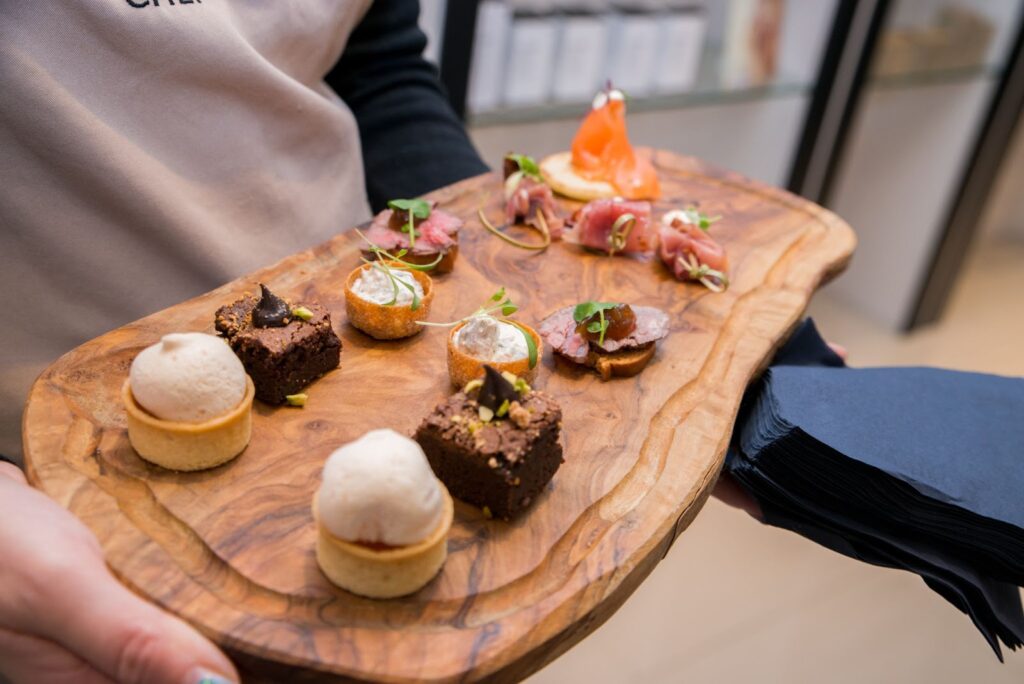 wedding appetizer table