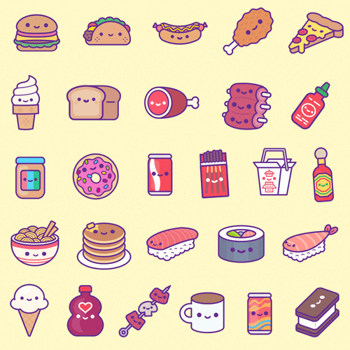 happy food emojis
