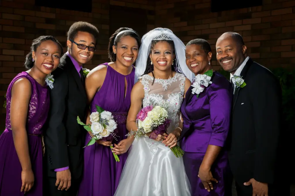family wedding photos